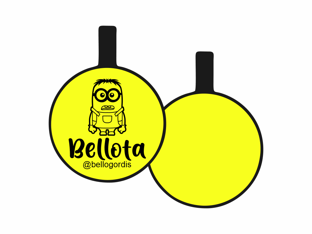 PLACA DE IDENTIFICACIÓN CIRCULO - MINION CARL7