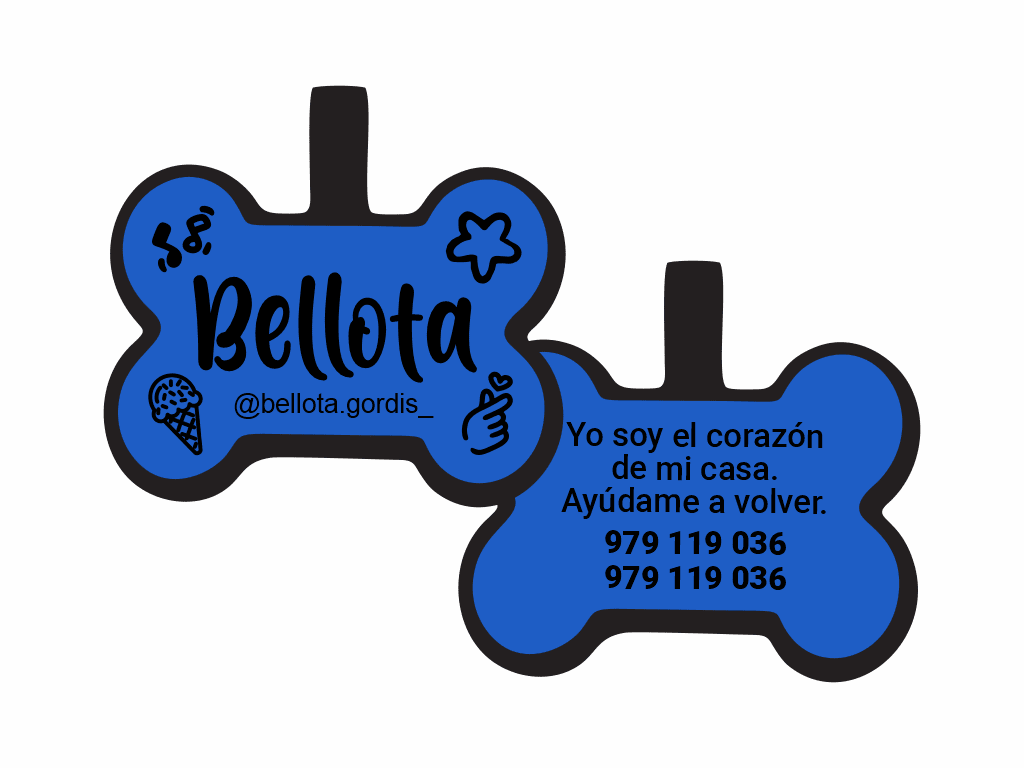 PLACA DE IDENTIFICACIÓN HUESO - LOVELY1