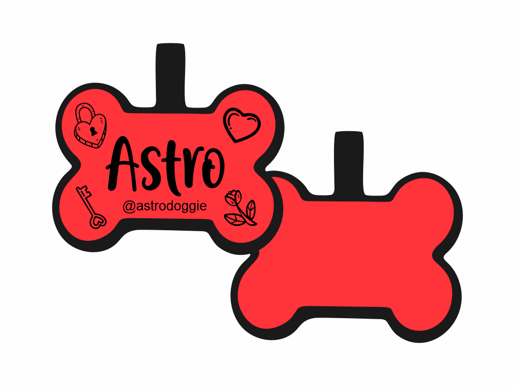 PLACA DE IDENTIFICACIÓN HUESO - LOVE TIME11