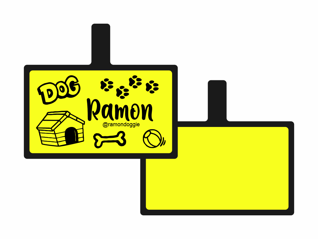 PLACA DE IDENTIFICACIÓN RECTÁNGULO - DOGGIE8