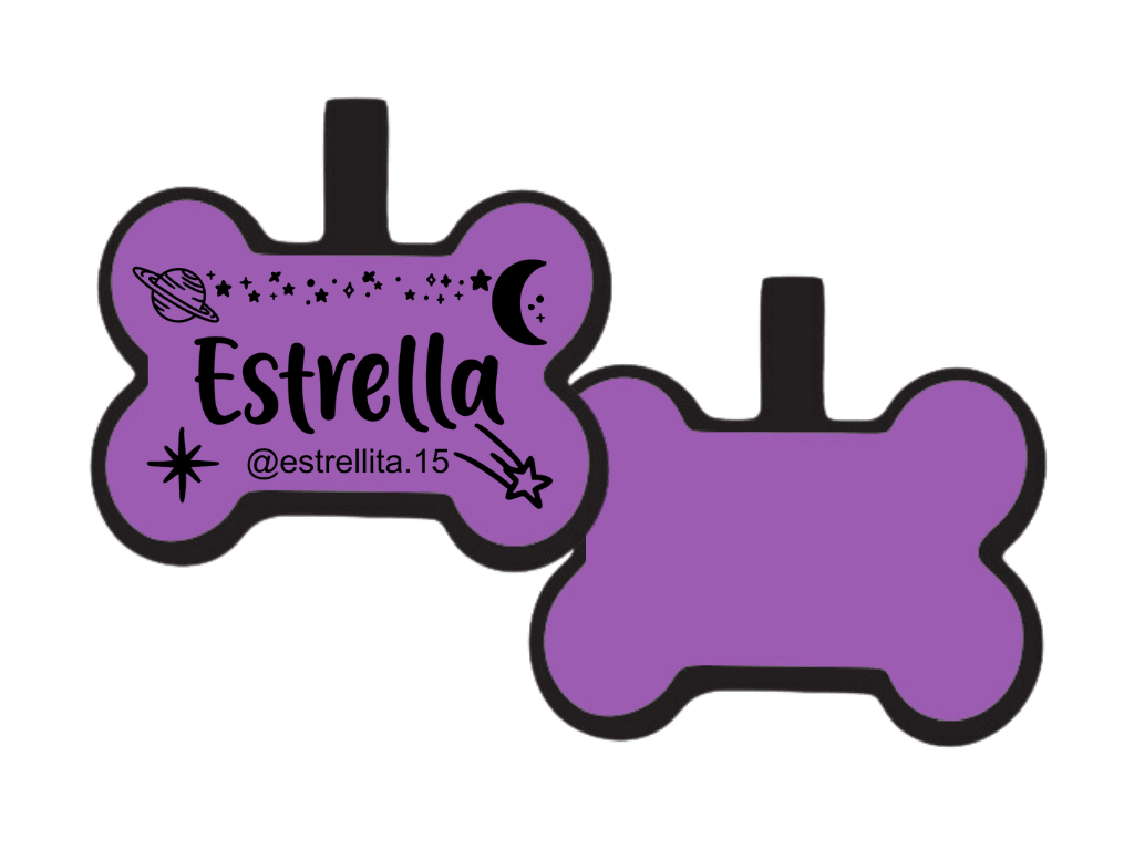 PLACA DE IDENTIFICACIÓN HUESO - ESTRELLA FUGAZ8