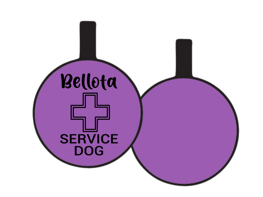 PLACA DE IDENTIFICACIÓN CIRCULO - PERRO DE SERVICIO CRUZ8