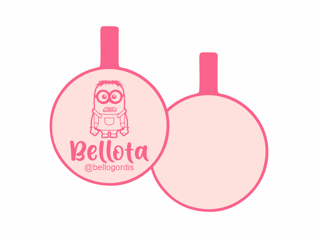 PLACA DE IDENTIFICACIÓN CIRCULO - MINION CARL13