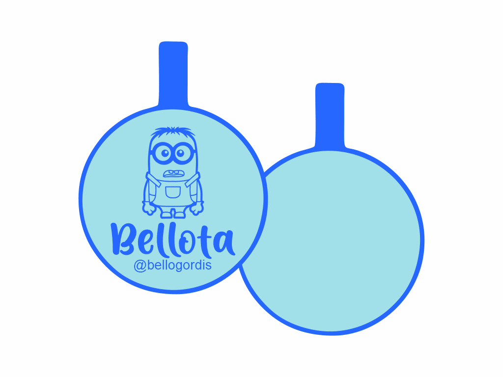 PLACA DE IDENTIFICACIÓN CIRCULO - MINION CARL14