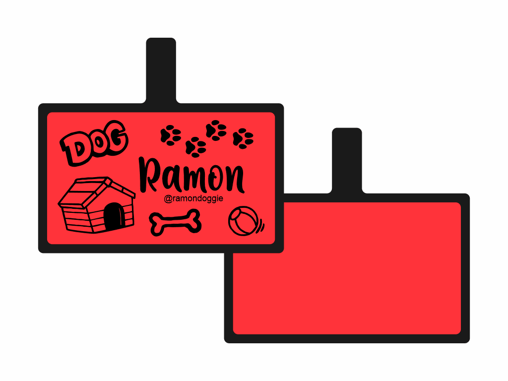 PLACA DE IDENTIFICACIÓN RECTÁNGULO - DOGGIE9