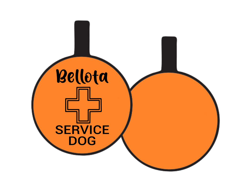 PLACA DE IDENTIFICACIÓN CIRCULO - PERRO DE SERVICIO CRUZ9