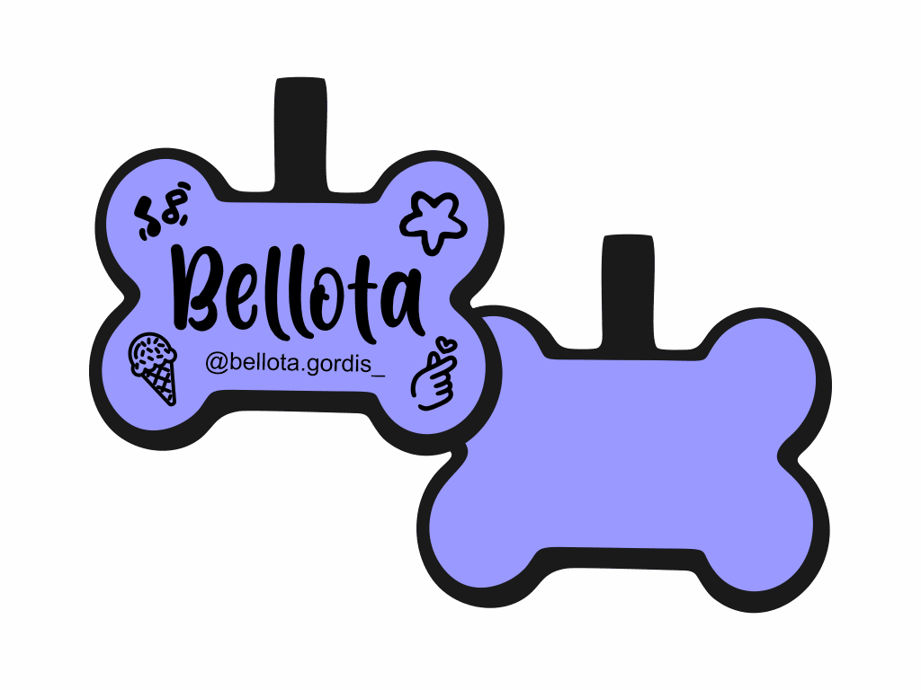 PLACA DE IDENTIFICACIÓN HUESO - LOVELY12