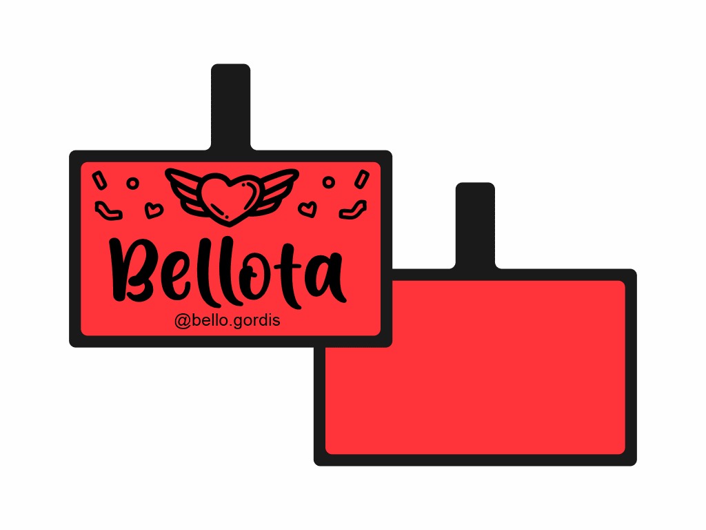 PLACA DE IDENTIFICACIÓN RECTÁNGULO - CORAZON VOLADOR8