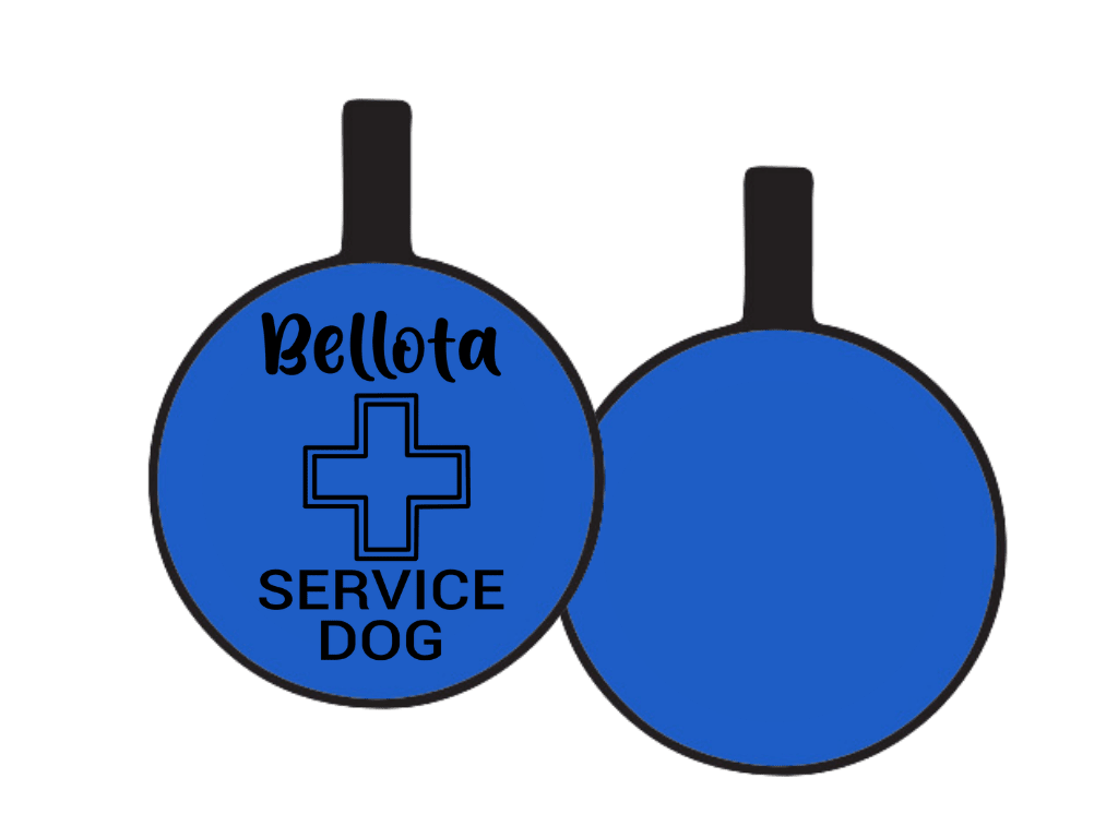 PLACA DE IDENTIFICACIÓN CIRCULO - PERRO DE SERVICIO CRUZ10