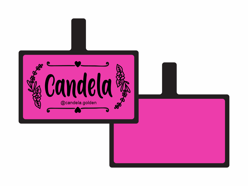 PLACA DE IDENTIFICACIÓN RECTÁNGULO - FLORES5