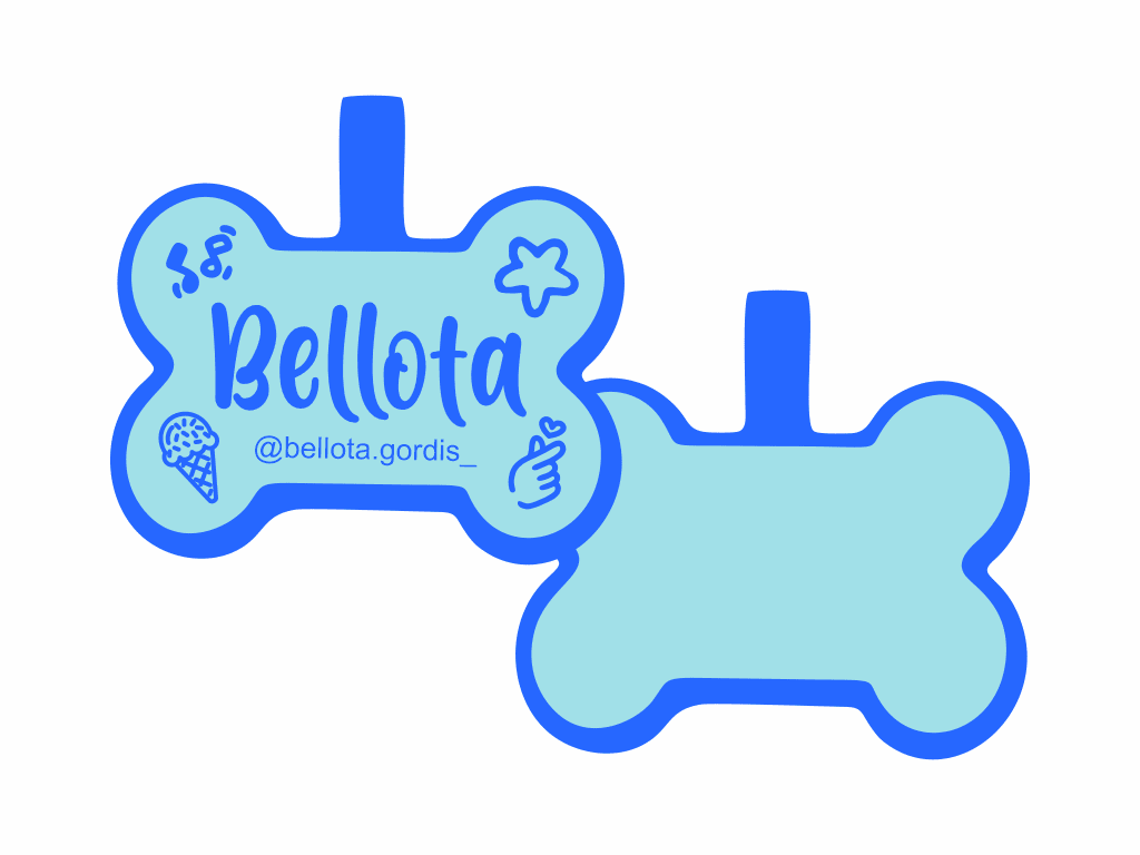 PLACA DE IDENTIFICACIÓN HUESO - LOVELY13