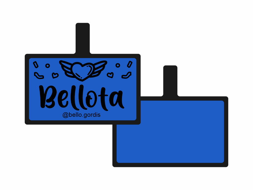 PLACA DE IDENTIFICACIÓN RECTÁNGULO - CORAZON VOLADOR9