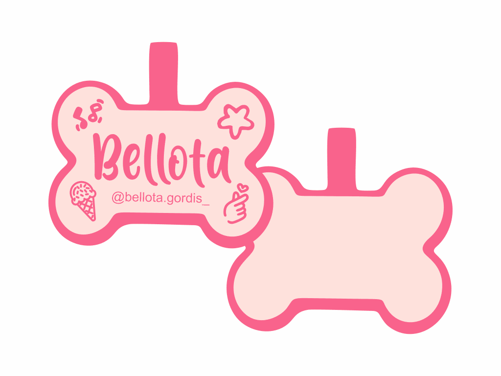 PLACA DE IDENTIFICACIÓN HUESO - LOVELY14