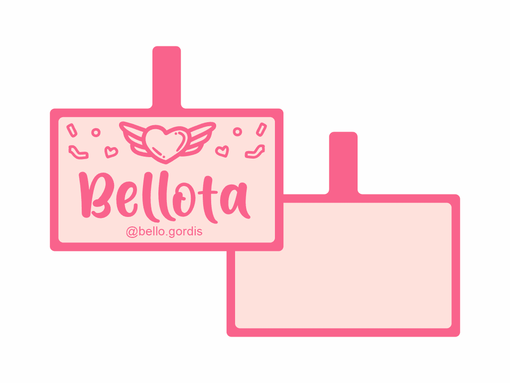 PLACA DE IDENTIFICACIÓN RECTÁNGULO - CORAZON VOLADOR10