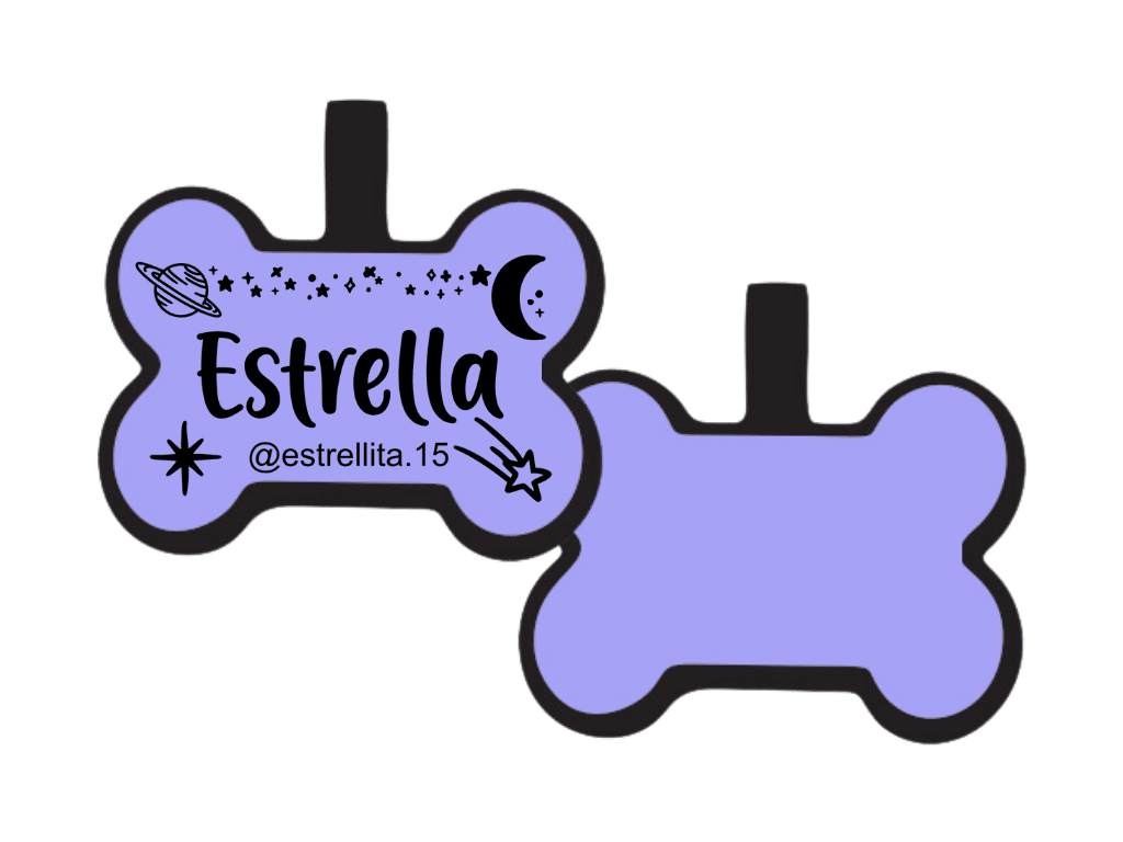 PLACA DE IDENTIFICACIÓN HUESO - ESTRELLA FUGAZ12