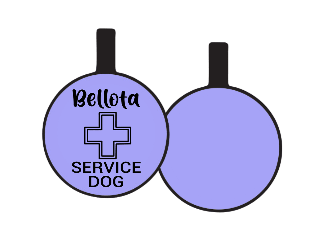 PLACA DE IDENTIFICACIÓN CIRCULO - PERRO DE SERVICIO CRUZ12