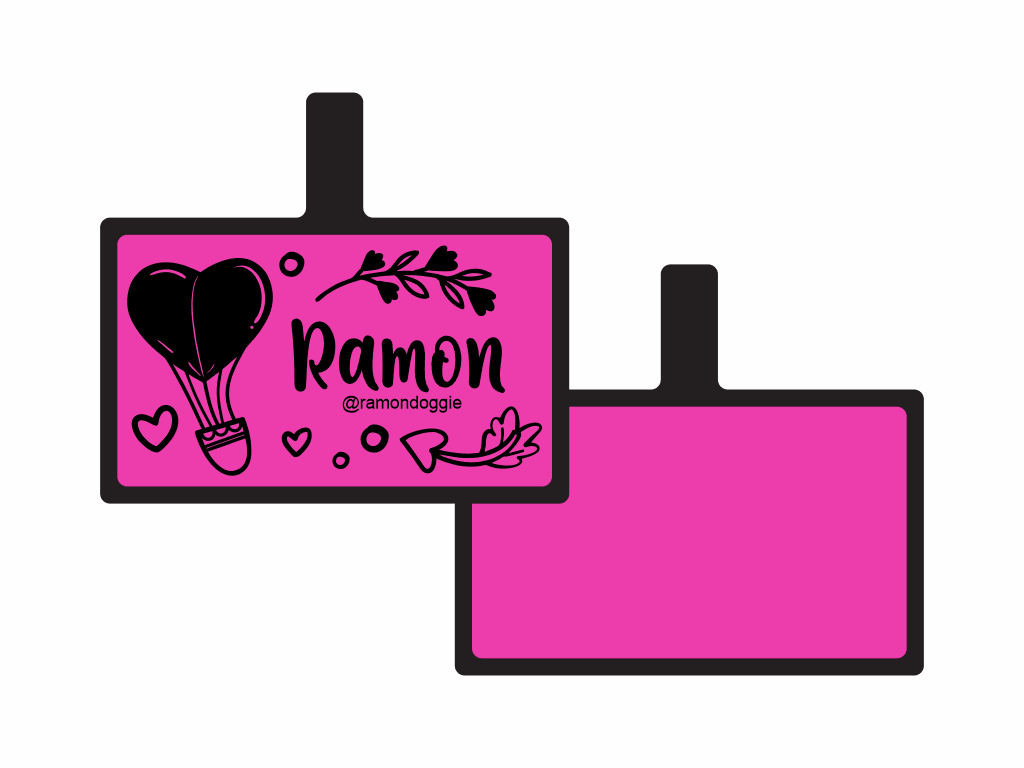 PLACA DE IDENTIFICACIÓN RECTÁNGULO - VIAJE DE AMOR4