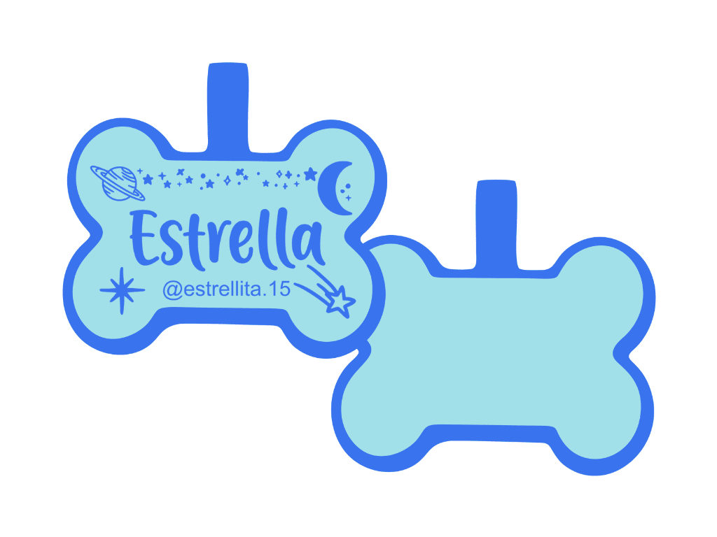 PLACA DE IDENTIFICACIÓN HUESO - ESTRELLA FUGAZ13