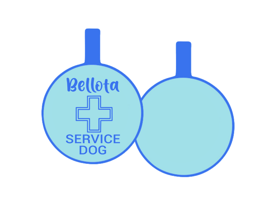 PLACA DE IDENTIFICACIÓN CIRCULO - PERRO DE SERVICIO CRUZ13