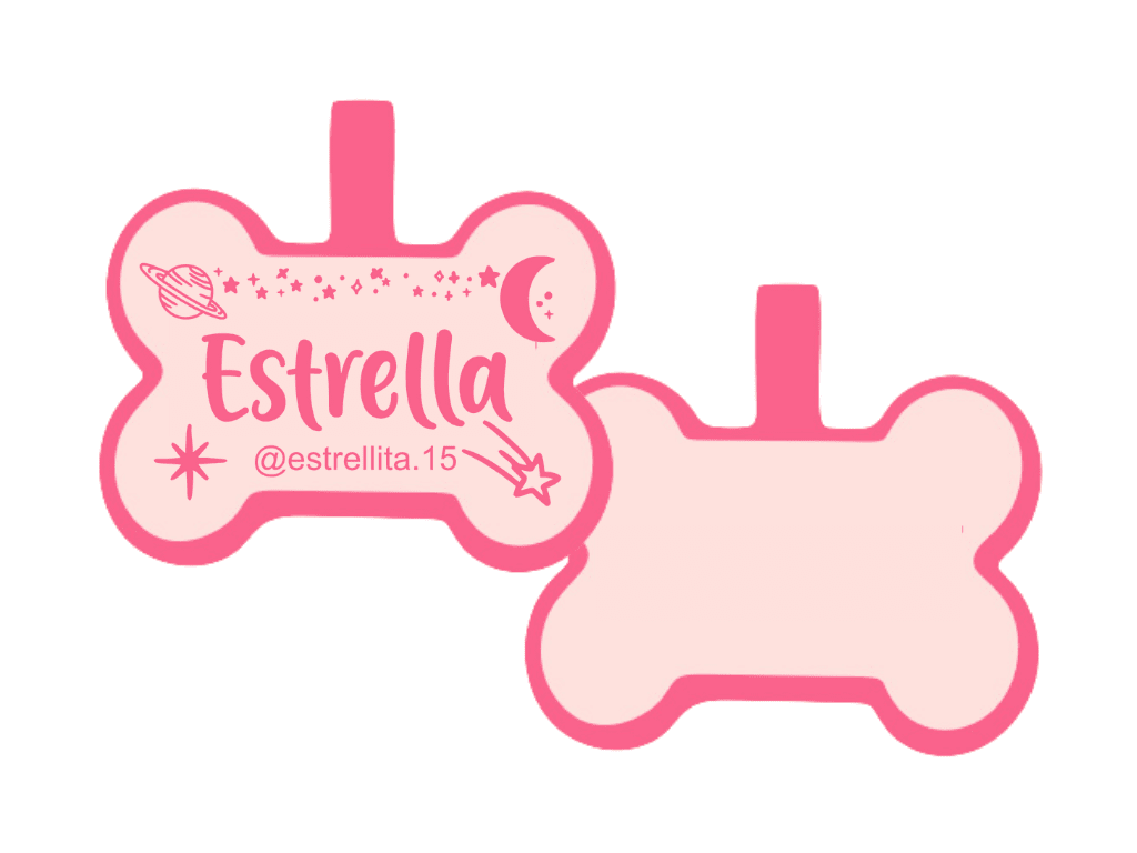 PLACA DE IDENTIFICACIÓN HUESO - ESTRELLA FUGAZ14