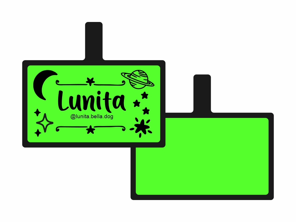 PLACA DE IDENTIFICACIÓN RECTÁNGULO - GALAXIA6