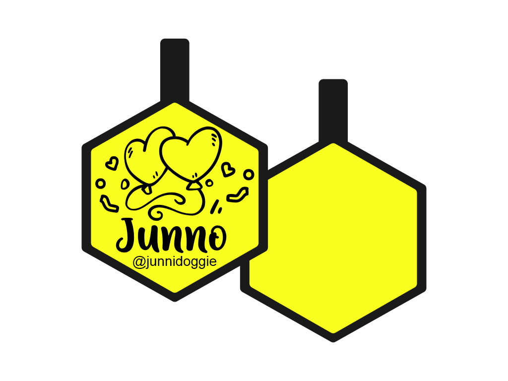 PLACA DE IDENTIFICACIÓN HEXÁGONO - GLOBOS DE AMOR6