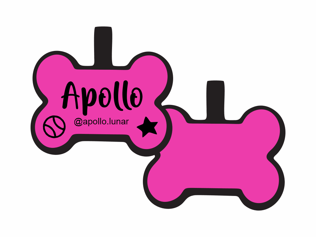 PLACA DE IDENTIFICACIÓN HUESO - ESTRELLA DE DEPORTE5