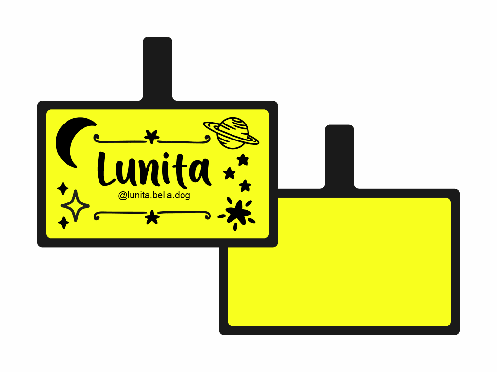 PLACA DE IDENTIFICACIÓN RECTÁNGULO - GALAXIA8