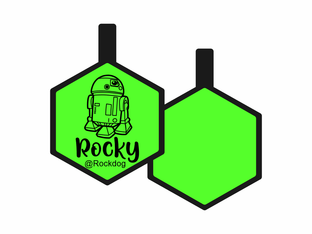 PLACA DE IDENTIFICACIÓN HEXÁGONO - R2D28