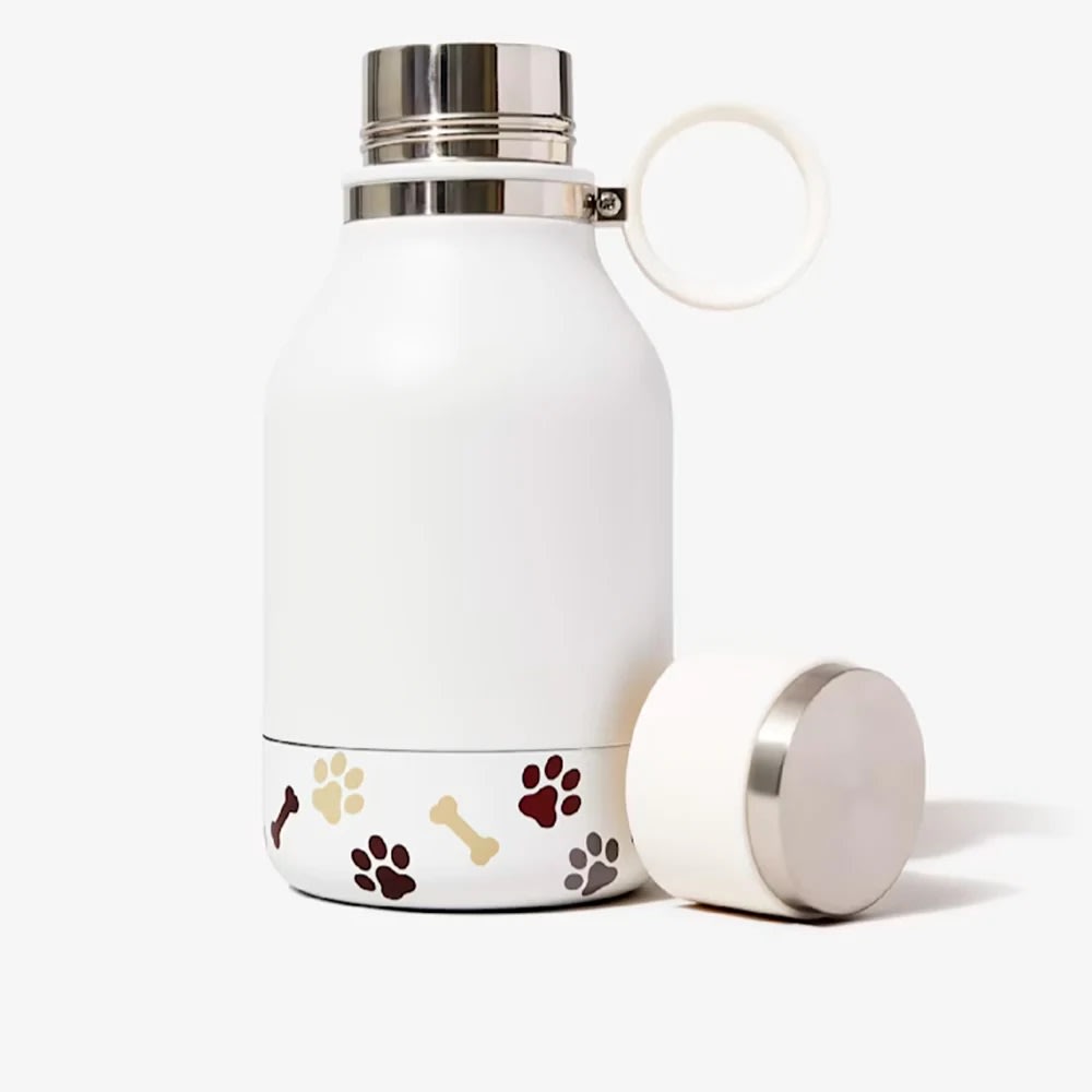 ASOBU DOG BOWL BOTTLE STAINLESS WHITE2