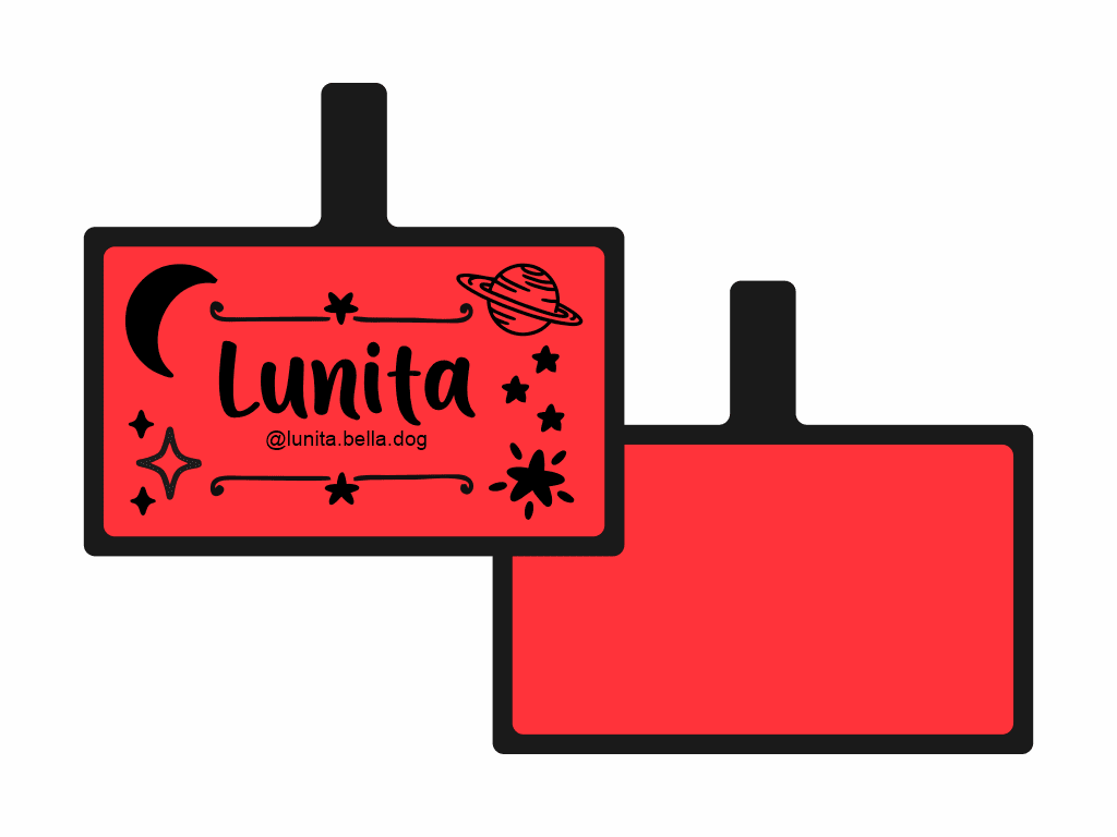 PLACA DE IDENTIFICACIÓN RECTÁNGULO - GALAXIA9