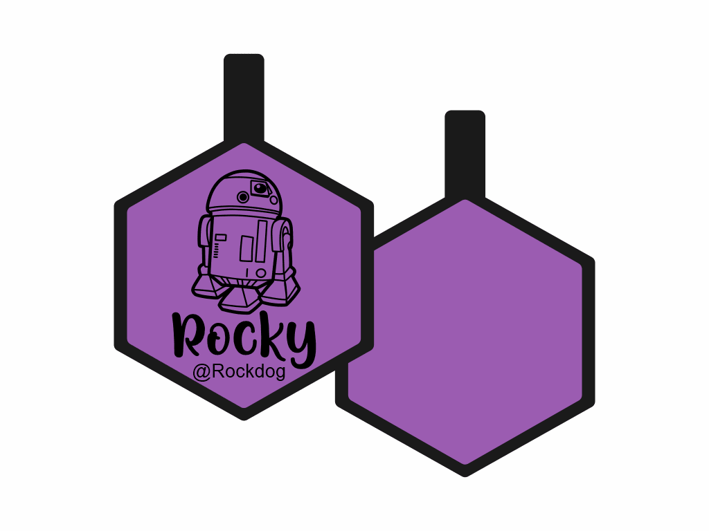 PLACA DE IDENTIFICACIÓN HEXÁGONO - R2D29