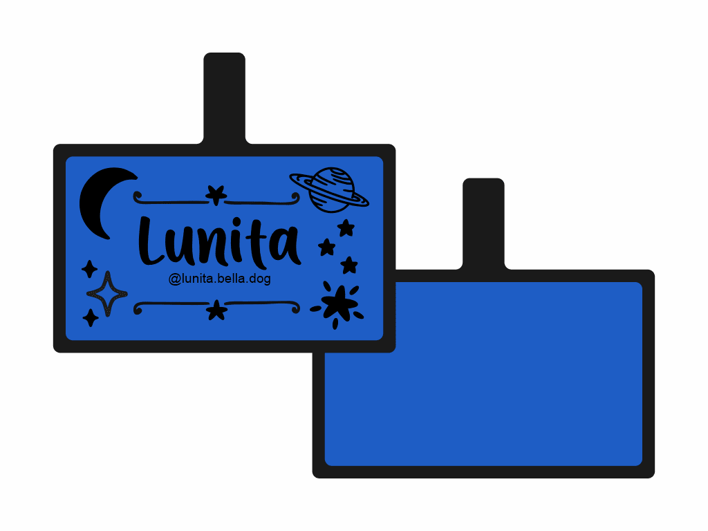 PLACA DE IDENTIFICACIÓN RECTÁNGULO - GALAXIA10