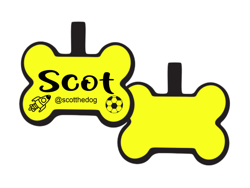 PLACA DE IDENTIFICACIÓN HUESO - NAVE ESPACIAL Y PELOTA6