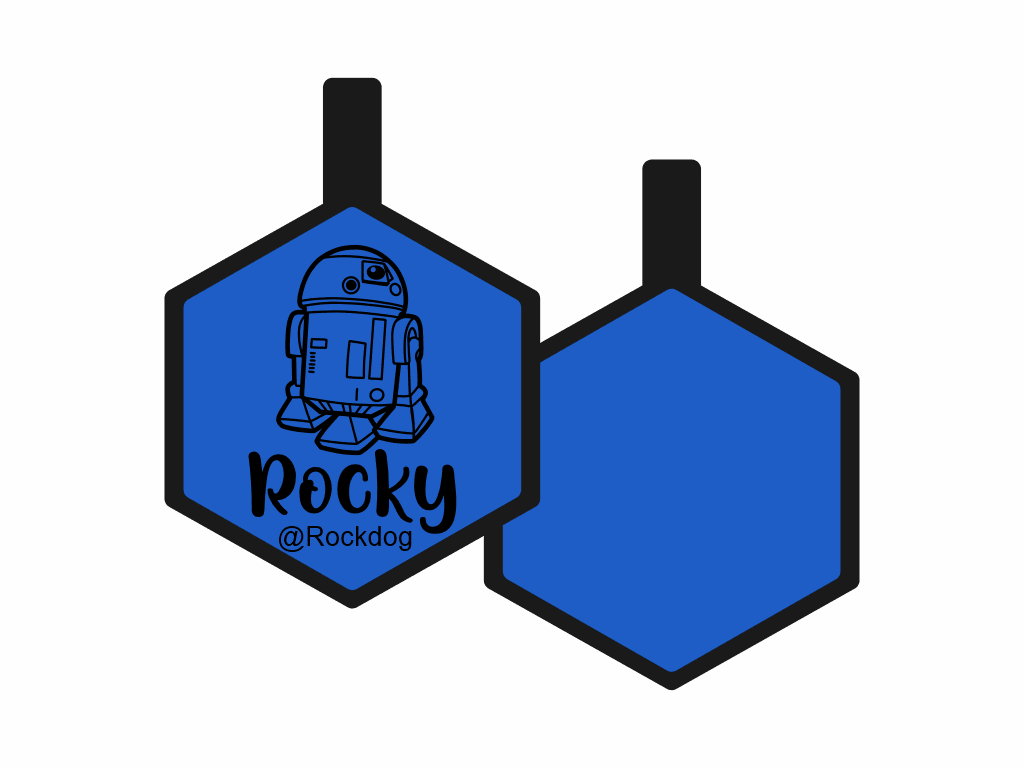 PLACA DE IDENTIFICACIÓN HEXÁGONO - R2D210