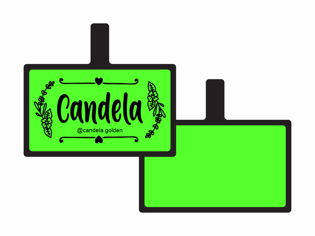 PLACA DE IDENTIFICACIÓN RECTÁNGULO - FLORES6