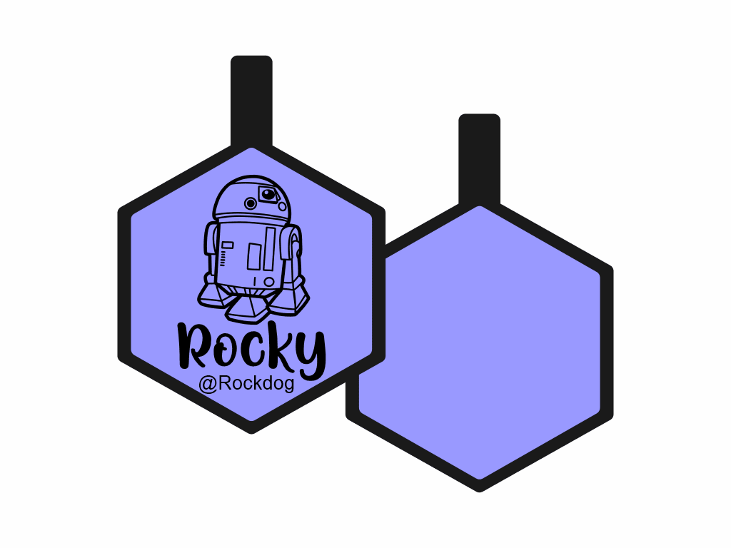 PLACA DE IDENTIFICACIÓN HEXÁGONO - R2D212