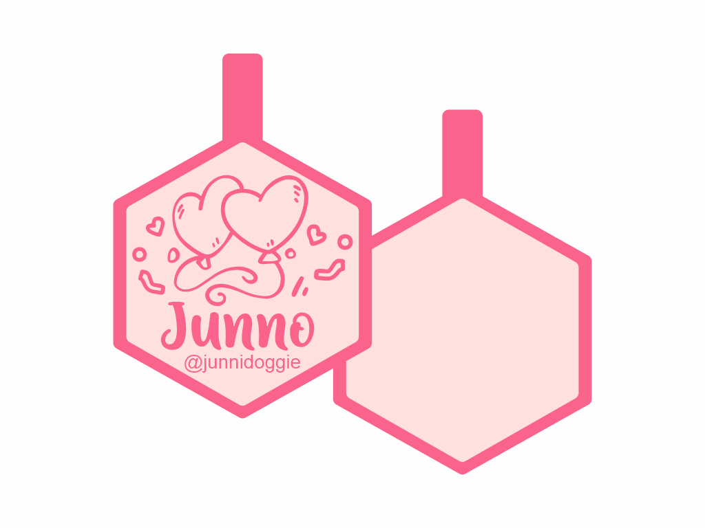 PLACA DE IDENTIFICACIÓN HEXÁGONO - GLOBOS DE AMOR13