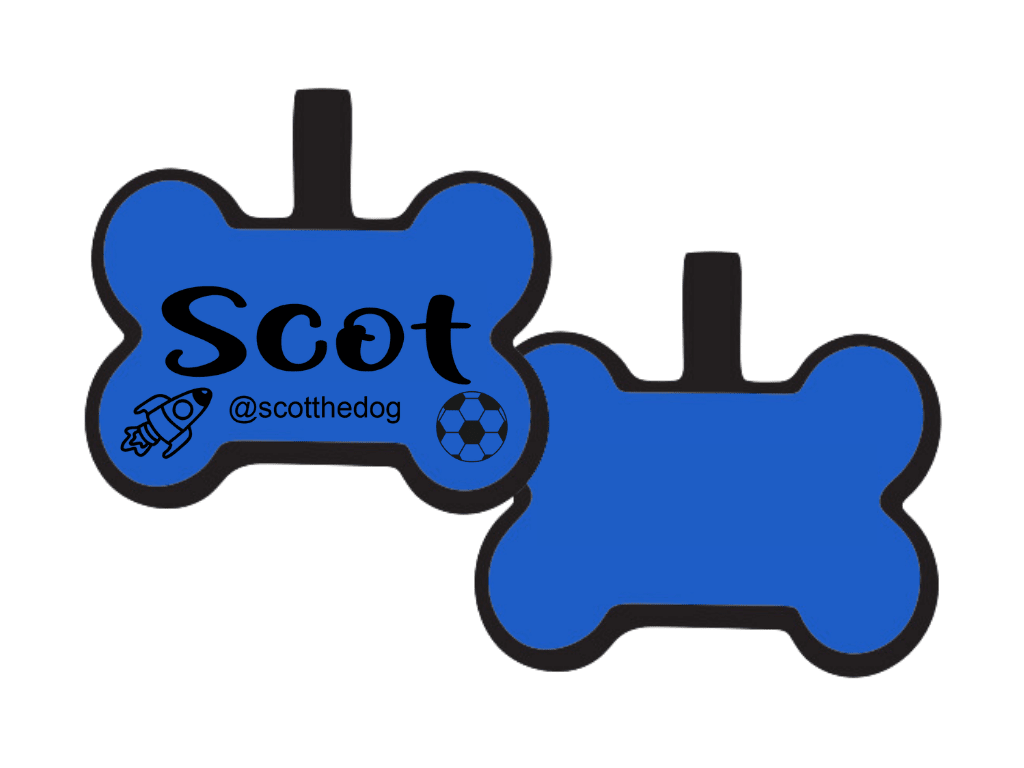 PLACA DE IDENTIFICACIÓN HUESO - NAVE ESPACIAL Y PELOTA10