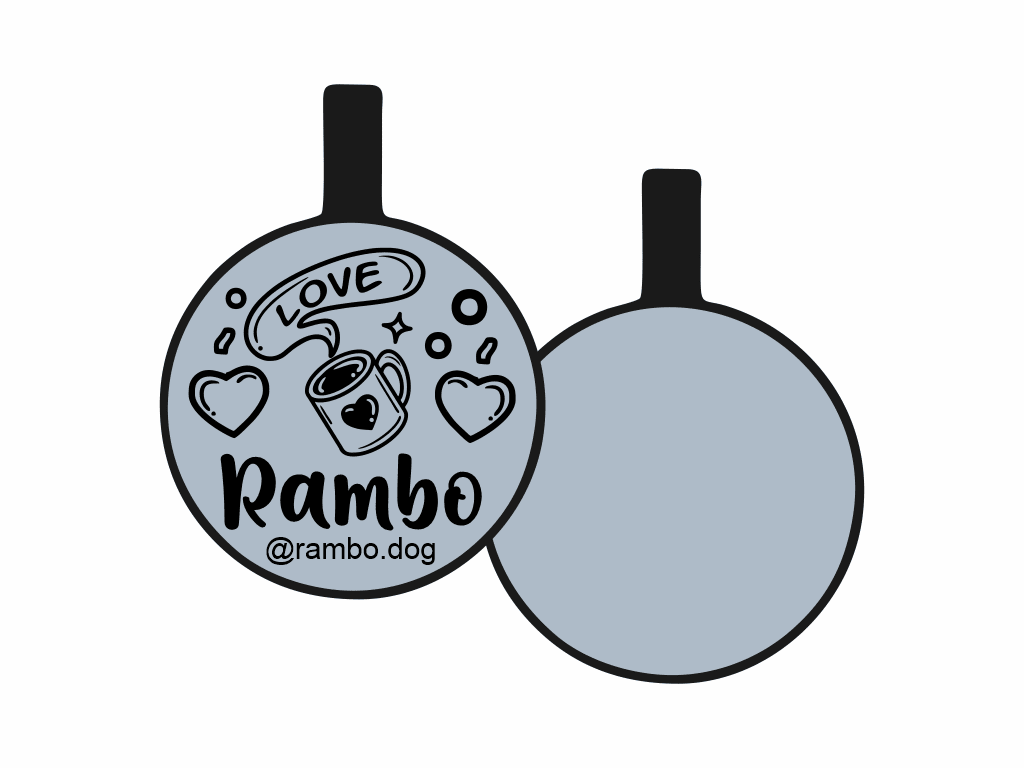 PLACA DE IDENTIFICACIÓN CIRCULO - COFFE LOVE5