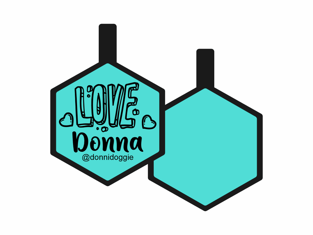 PLACA DE IDENTIFICACIÓN HEXÁGONO - LOVE4