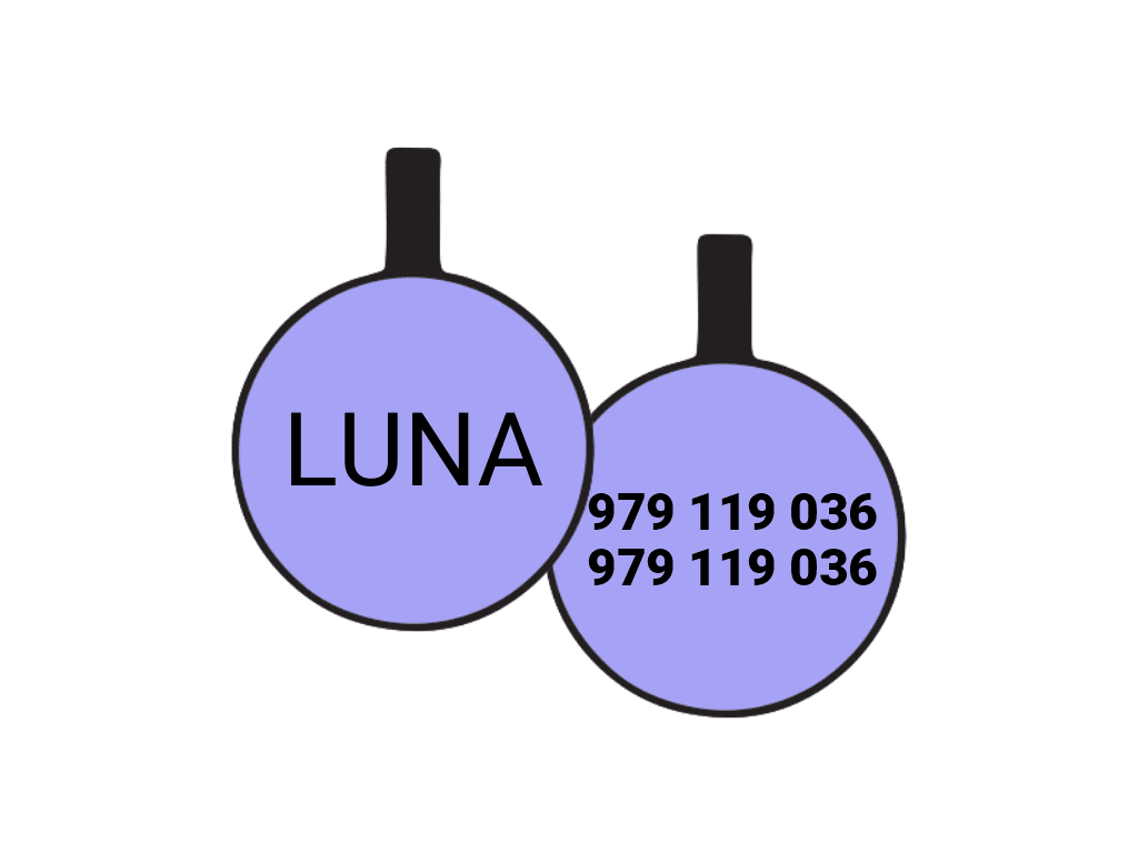 PLACA DE IDENTIFICACIÓN CIRCULO PEQUEÑO - LILA1