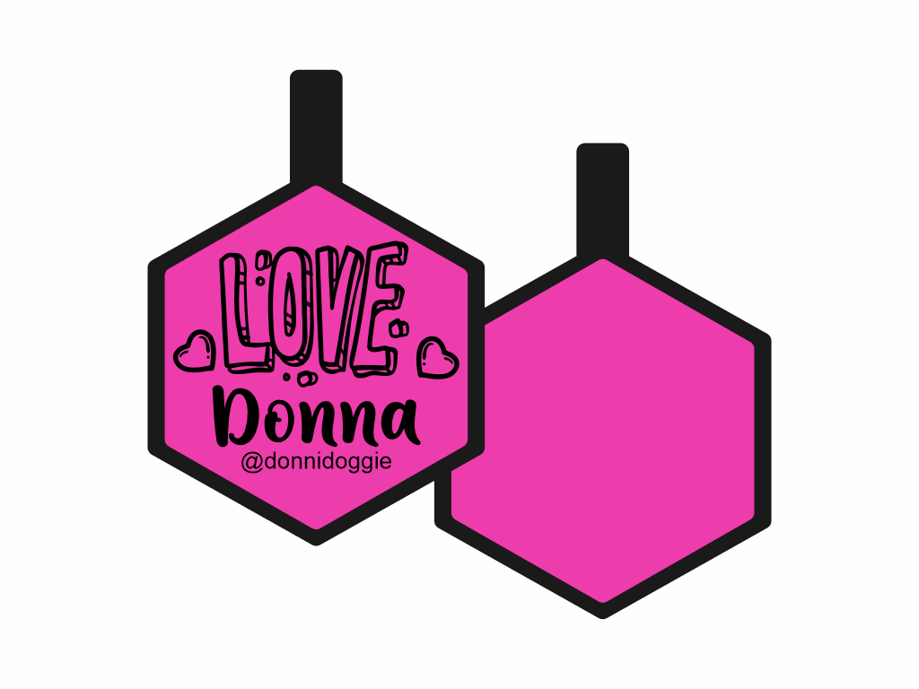 PLACA DE IDENTIFICACIÓN HEXÁGONO - LOVE5