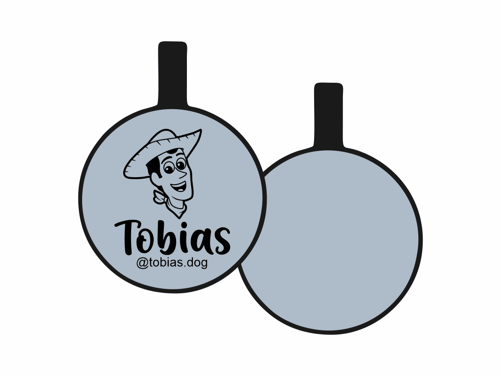 PLACA DE IDENTIFICACIÓN CIRCULO - WOODY6