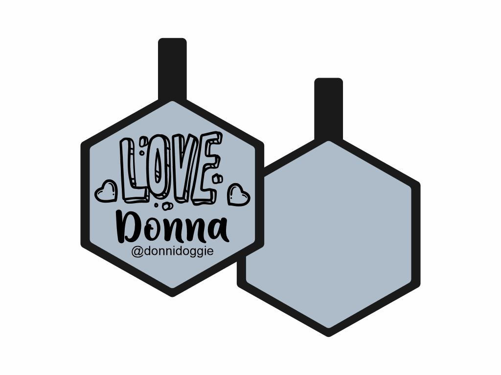 PLACA DE IDENTIFICACIÓN HEXÁGONO - LOVE6