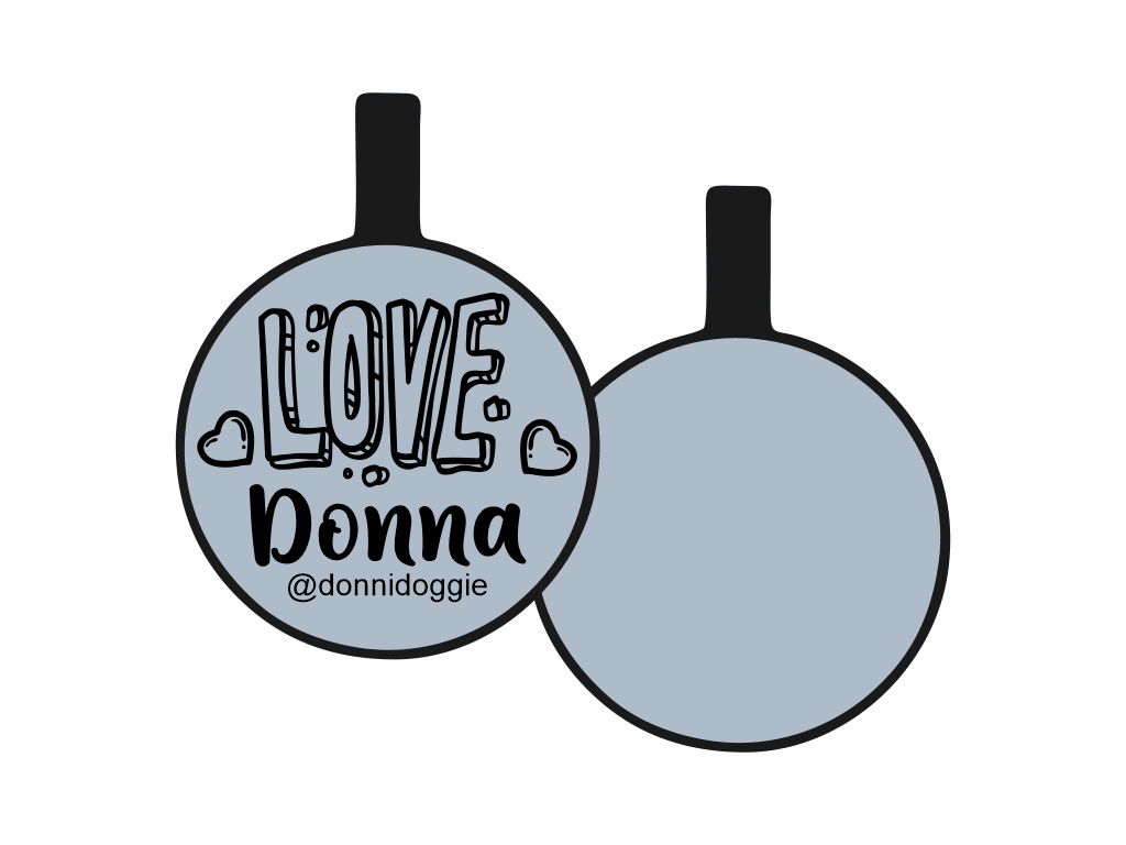 PLACA DE IDENTIFICACIÓN CIRCULO - LOVE6