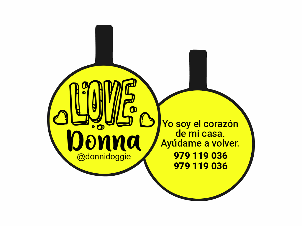 PLACA DE IDENTIFICACIÓN CIRCULO - LOVE1