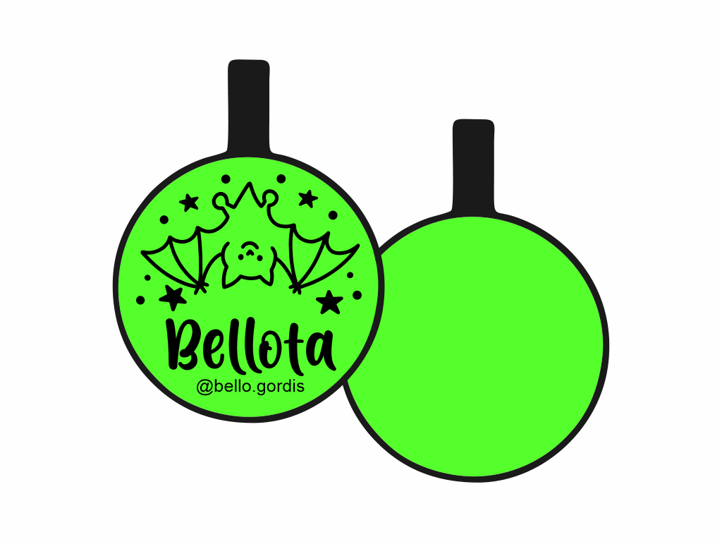 PLACA DE IDENTIFICACIÓN HALLOWEEN CÍRCULO - VAMPIRO7