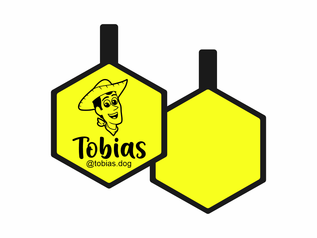 PLACA DE IDENTIFICACIÓN HEXÁGONO - WOODY7