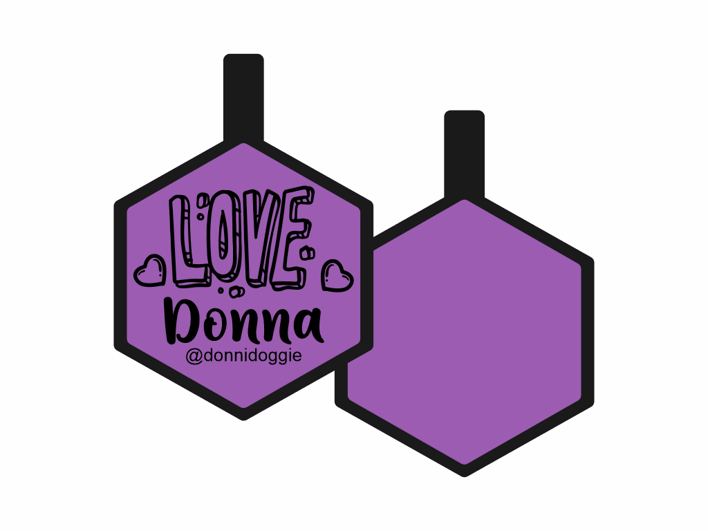 PLACA DE IDENTIFICACIÓN HEXÁGONO - LOVE8